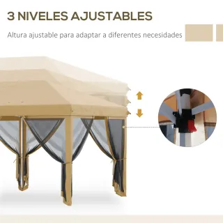 Carpa Plegable 6x3m con Mosquiteros