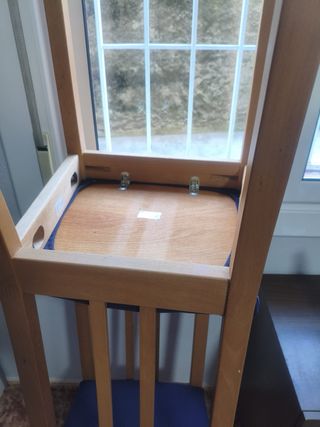 Seis Sillas Comedor Ikea Madera Azul