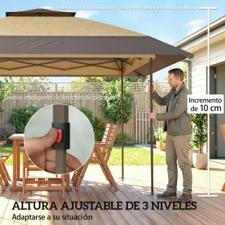 Carpa Plegable 4x4m Doble Techo