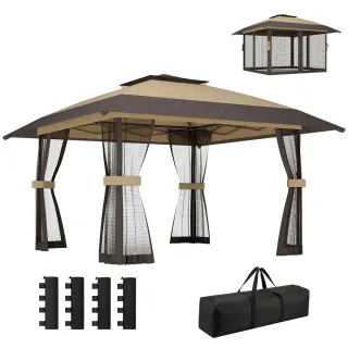Carpa Plegable 4x4m Doble Techo