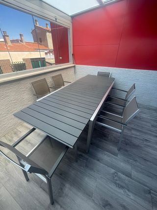 Mesa y 6 Sillas Terraza Exterior
