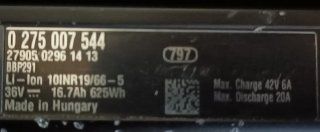Batería Bosch PowerTube 626Wh Vertical