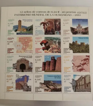 12 Sellos Patrimonio Mundial Humanidad 2001