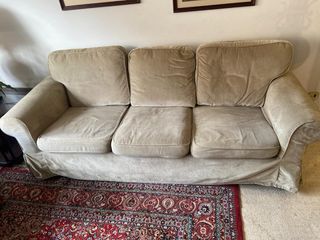 Sofá Ikea Beige Tela