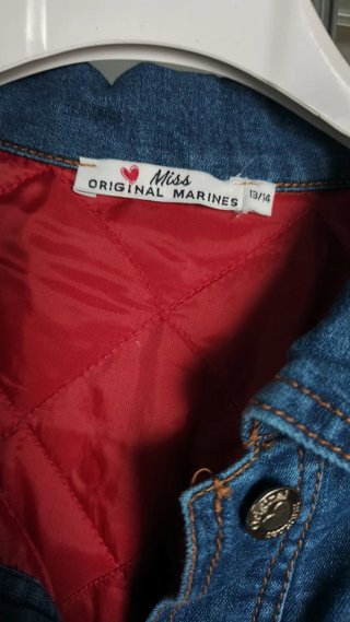 Giubbino jeans trapuntato ragazza