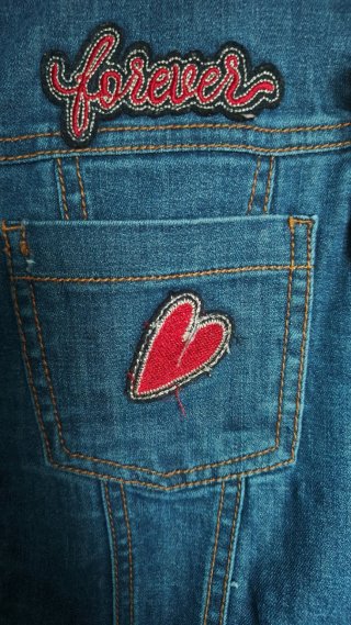 Giubbino jeans trapuntato ragazza