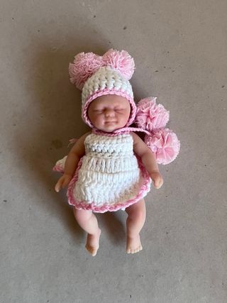 Muñeca Reborn 13 cm + Accesorios