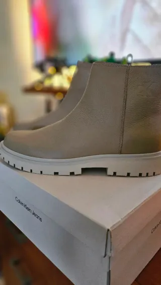 Stivaletti Calvin Klein Jeans Eva Mid Chelsea Beig