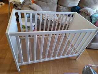 Cuna Ikea Blanca con Colchón