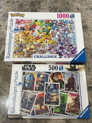 2 puzzles Pokémon y Star Wars