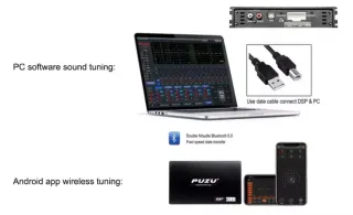 Amplificador dsp para Toyota con arnés de cableado