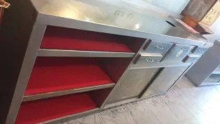 Mueble Acero Inox Cafetera Cajón
