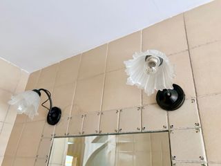 Apliques de pared flor cristal y latón