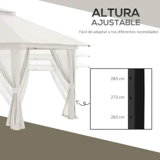 Carpa Plegable Ajustable Beige