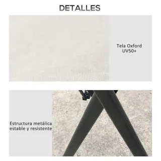 Carpa Plegable Ajustable Beige