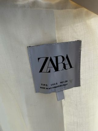 Blazer Zara Lino Bianco