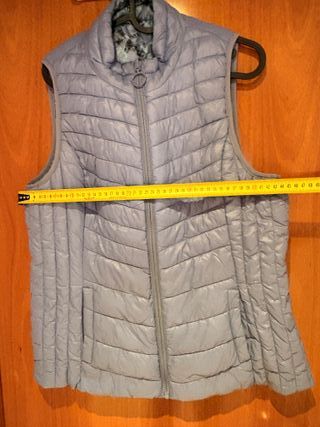 Chaleco reversible mujer gris multicolor