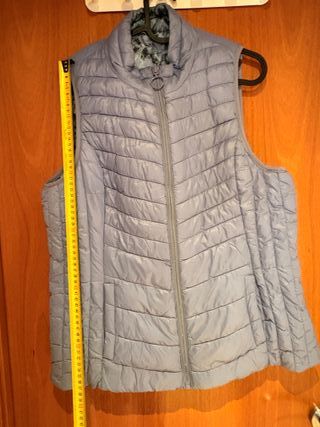 Chaleco reversible mujer gris multicolor