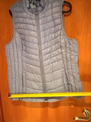 Chaleco reversible mujer gris multicolor