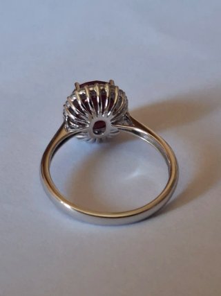OFERTA Anillo Platino Rubí y Brillantes