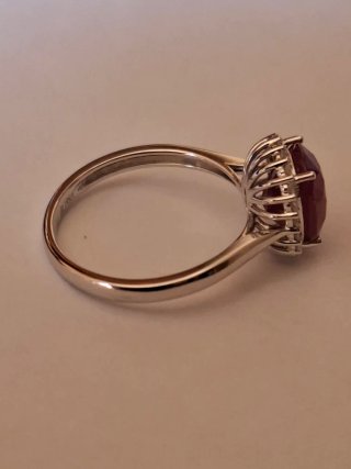 OFERTA Anillo Platino Rubí y Brillantes