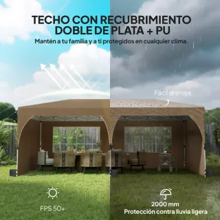 Carpa Plegable 6x3m con Tiras Reflectantes