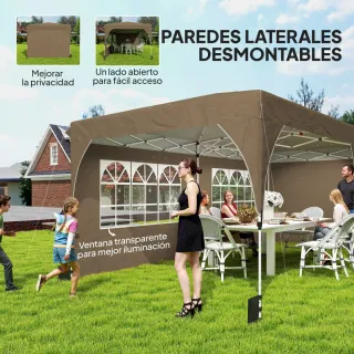 Carpa Plegable 6x3m con Tiras Reflectantes