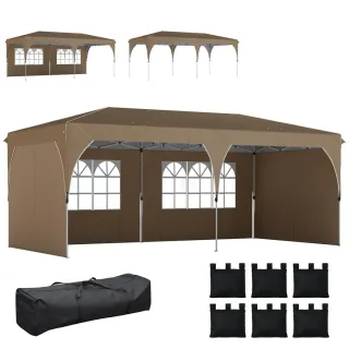 Carpa Plegable 6x3m con Tiras Reflectantes
