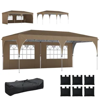 Carpa Plegable 6x3m con Tiras Reflectantes