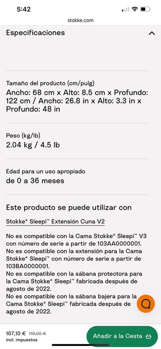Colchón Stokke sleepi V2 Ovalado