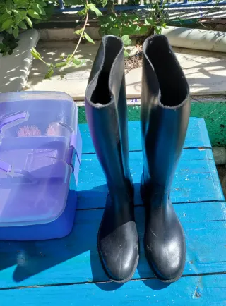 Set de limpieza para caballos y botas de montar