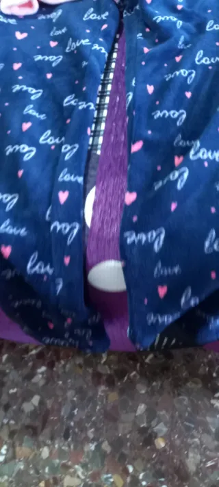 Pijama Mujer Invierno Azul y Rosa