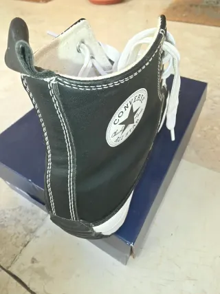 Zapatillas Converse All Star Mujer Negras/Blancas,