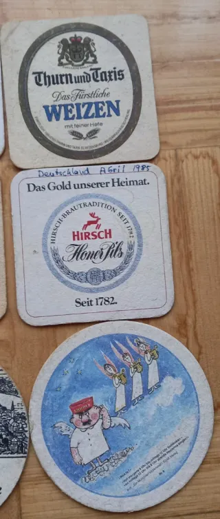 Set di sottobicchieri da birra vintage