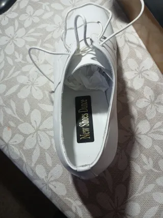 Scarpa da ballo uomo 36,5 pelle colore bianco