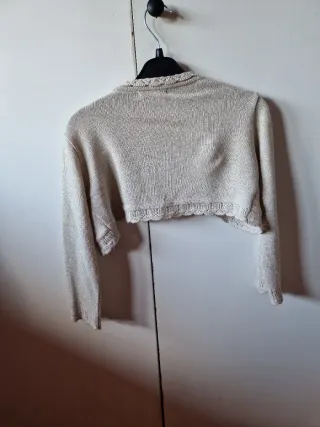 Rebeca torera niña fiesta beige 9-10