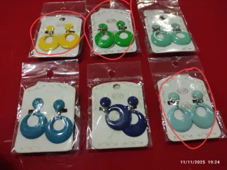 3 PENDIENTES FLAMENCA. NUEVOS.