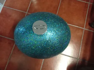 Bola  decoración Navidad Azul Brillante