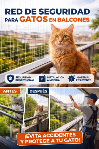 Red Seguridad Gatos Balcones Terrazas