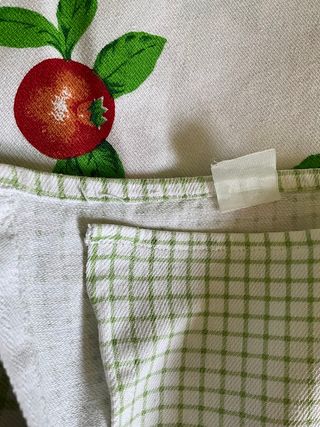Tovaglia in cotone colore verde rosso 152 cm./170
