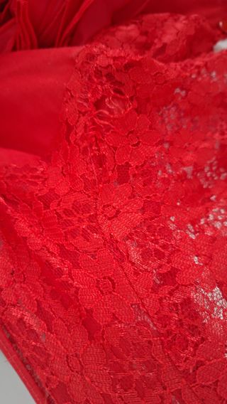 Traje Flamenca Rojo Encaje