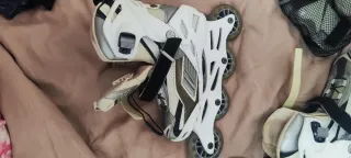 Patines en línea blancos y plateados 37/38