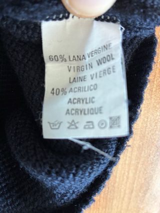 Maglione pullover militare collo a V in lana