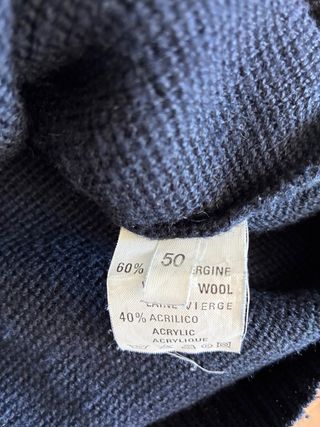 Maglione pullover militare collo a V in lana