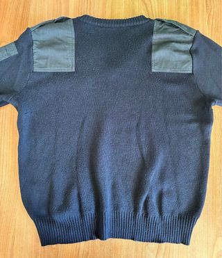 Maglione pullover militare collo a V in lana