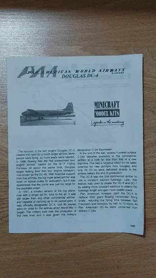 BAJADA DE PRECIO!!! Maqueta Avión Pan Am DC-4 1/14