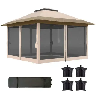 Cenador Plegable 3,6x3,6m con Laterales
