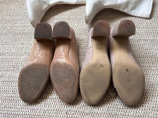 Botines y Zapatos Beige y Blancos