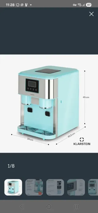 Máquina de hielo Klarstein tipo dispensador ❄️
