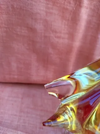 Cigno Murano Vetro Rosso e Oro